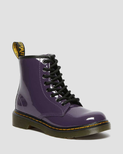 Shop Dr. Martens' Junior's 1460 Patent Leather Lace Up Boots In Blackcurrant