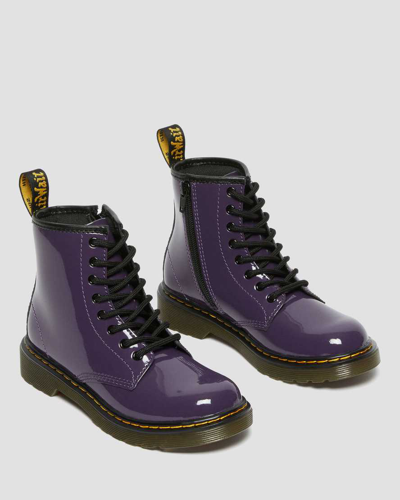 Shop Dr. Martens' Junior's 1460 Patent Leather Lace Up Boots In Blackcurrant