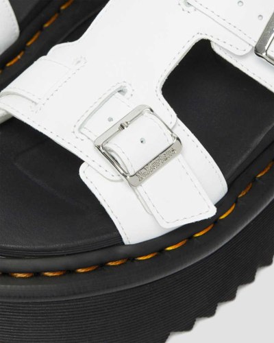 Shop Dr. Martens' Women's Giavanna Leather Platform Gladiator Sandals In White