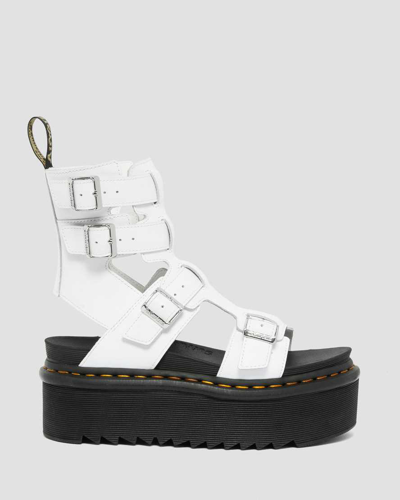 Shop Dr. Martens' Women's Giavanna Leather Platform Gladiator Sandals In White