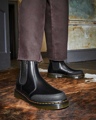 Shop Dr. Martens' 2976 Guard Panel Leather Chelsea Boots In Black