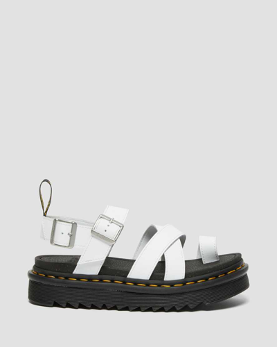 Shop Dr. Martens' Women's Avry Hydro Leather Strap Sandals In White