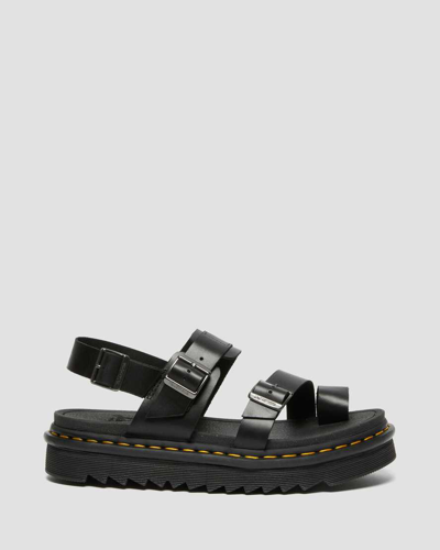 Shop Dr. Martens' Fynn Leather Strap Sandals In Black