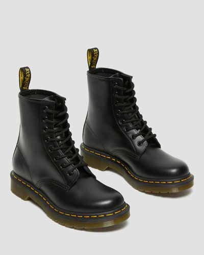 Shop Dr. Martens' 1460 Women's Smooth Leather Lace Up Boots In Black