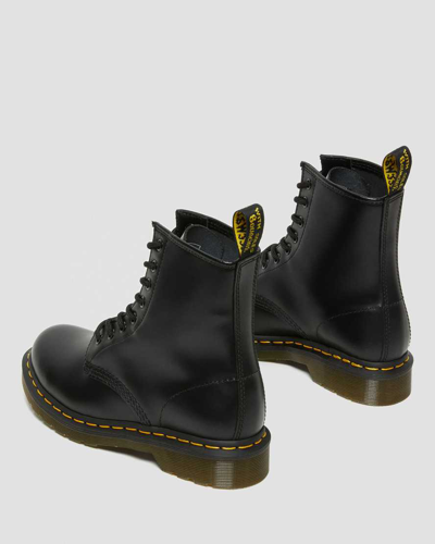 Dr. Martens' 1460 Lace-up Combat Boots In Smooth Leather In Black