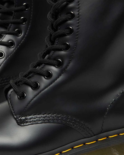 Dr. Martens' 1460 Lace-up Combat Boots In Smooth Leather In Black