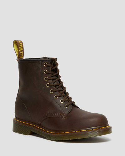 Dr. Martens 1460 Crazy Horse Leather Lace Up Boots In Braun