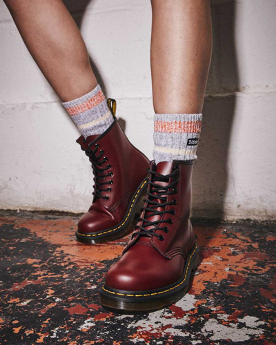 Dr. Martens' Dr.martens Smooth Boots In Cherry Color Leather In Rot