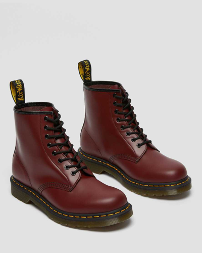 Dr. Martens' Dr.martens Smooth Boots In Cherry Color Leather In Rot