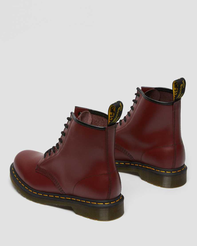 Dr. Martens' Dr.martens Smooth Boots In Cherry Color Leather In Rot