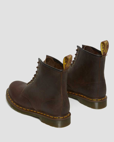 Dr. Martens 1460 Crazy Horse Leather Lace Up Boots In Braun