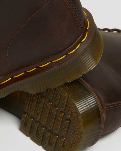Dr. Martens 1460 Crazy Horse Leather Lace Up Boots In Braun