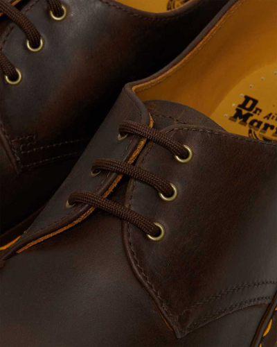 Dr. Martens 1461 Crazy Horse Leather Oxford Shoes In Braun