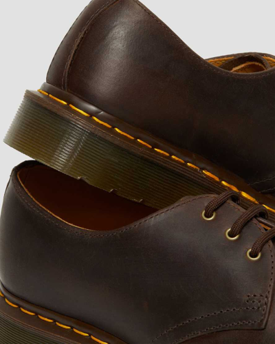 Shop Dr. Martens' 1461 Crazy Horse Leder Oxford Schuhe In Braun