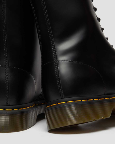 Shop Dr. Martens' 1490 Smooth Leather Mid Calf Boots In Schwarz