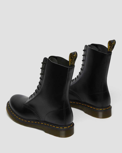 Shop Dr. Martens' 1490 Smooth Leather Mid Calf Boots In Schwarz