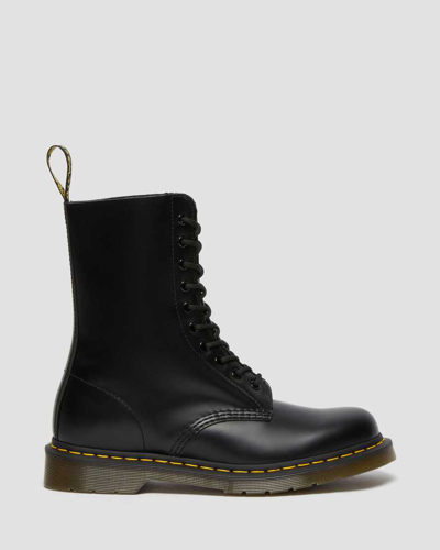 Shop Dr. Martens' 1490 Smooth Leather Mid Calf Boots In Schwarz