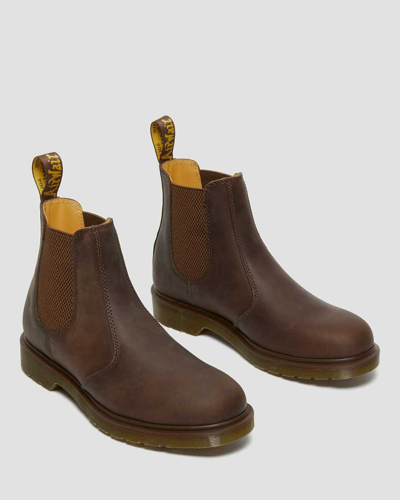 Shop Dr. Martens' 2976 Crazy Horse Leather Chelsea Boots In Brown