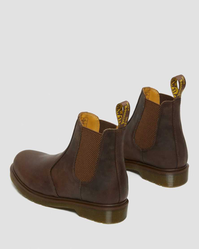 Shop Dr. Martens' 2976 Crazy Horse Leather Chelsea Boots In Brown