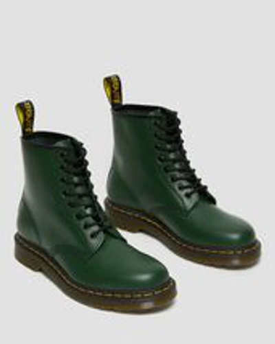 Dr. Martens' 1460 Smooth Leather Lace Up Boots In Grün