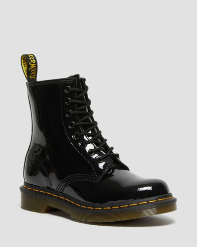 Shop Dr. Martens' 1460 Women's Patent Leather Lace Up Boots In Schwarz
