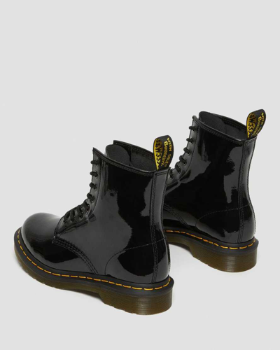 Dr. Martens' Bex Patent-leather Ankle Boots In Schwarz