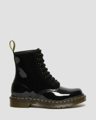 Dr. Martens' Bex Patent-leather Ankle Boots In Schwarz
