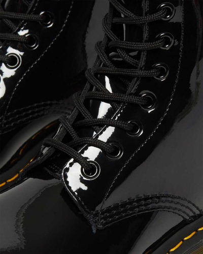 Shop Dr. Martens' 1460 Women's Patent Leather Lace Up Boots In Schwarz