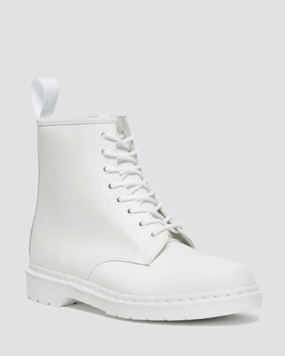 Shop Dr. Martens' 1460 Mono Smooth Leather Lace Up Boots In Weiss