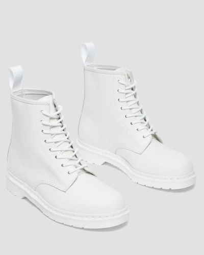 Shop Dr. Martens' 1460 Mono Smooth Leather Lace Up Boots In Weiss