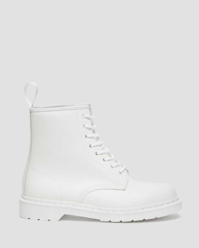Shop Dr. Martens' 1460 Mono Smooth Leather Lace Up Boots In Weiss