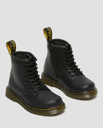 Dr. Martens' Toddler 1460 Softy T Leather Lace Up Boots In Black
