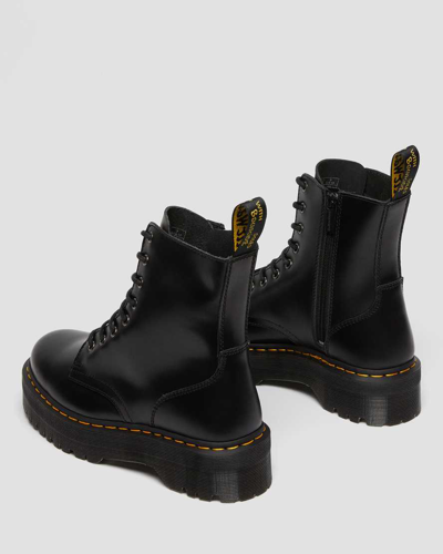 Shop Dr. Martens' Jadon Boot Smooth Leather Platforms In Schwarz