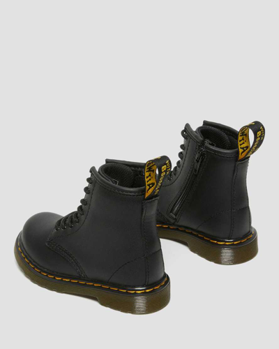 Dr. Martens' Toddler 1460 Softy T Leather Lace Up Boots In Black