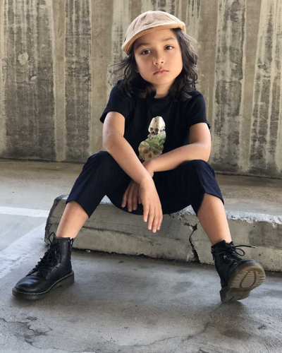 Dr. Martens' Junior 1460 Softy T Leather Lace Up Boots In Schwarz