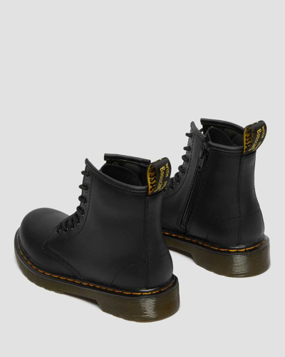 Dr. Martens' Junior 1460 Softy T Leather Lace Up Boots In Schwarz