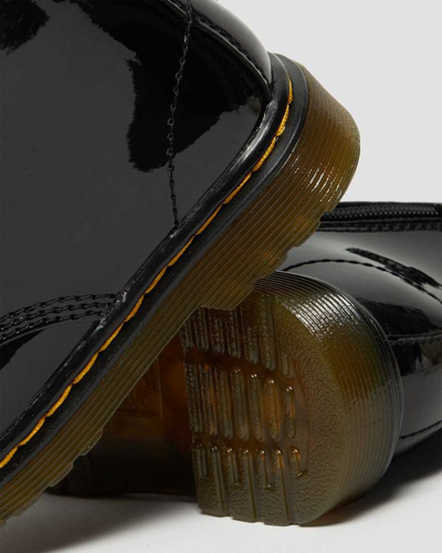 Dr. Martens' Toddler 1460 Patent Leather Lace Up Boots In Black