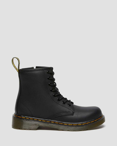 Dr. Martens' Junior 1460 Softy T Leather Lace Up Boots In Schwarz