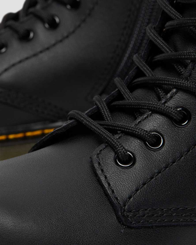 Dr. Martens' Junior 1460 Softy T Leather Lace Up Boots In Schwarz