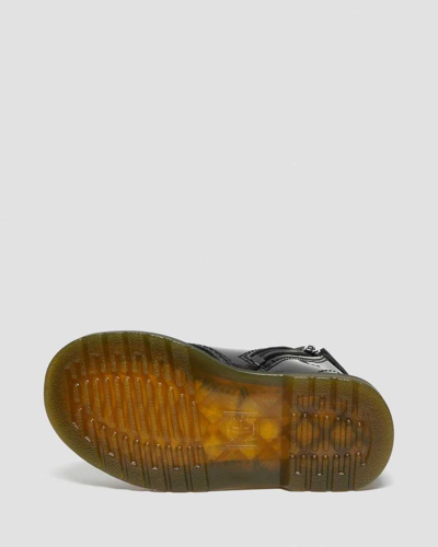 Dr. Martens' Toddler 1460 Patent Leather Lace Up Boots In Black