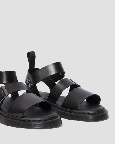 Shop Dr. Martens' Gryphon Brando Leather Gladiator Sandals In Schwarz
