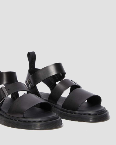 Dr. Martens' Gryphon Brando Strappy Sandals In Schwarz