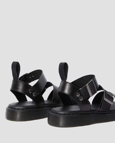 Shop Dr. Martens' Gryphon Brando Leather Gladiator Sandals In Schwarz