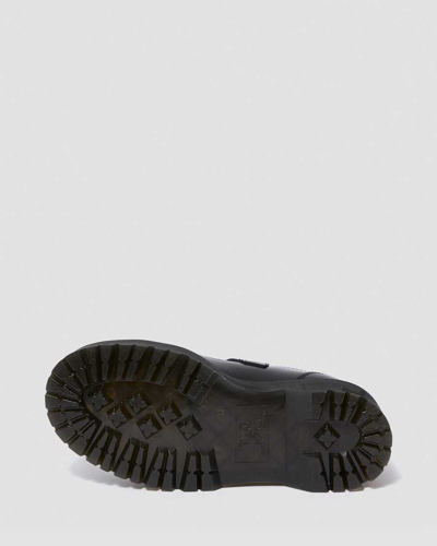 Shop Dr. Martens' Bethan Polished Smooth Leather Platform Shoes In Schwarz