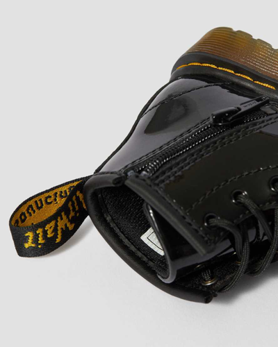 Dr. Martens' Infant 1460 Patent Leather Lace Up Boots In Black