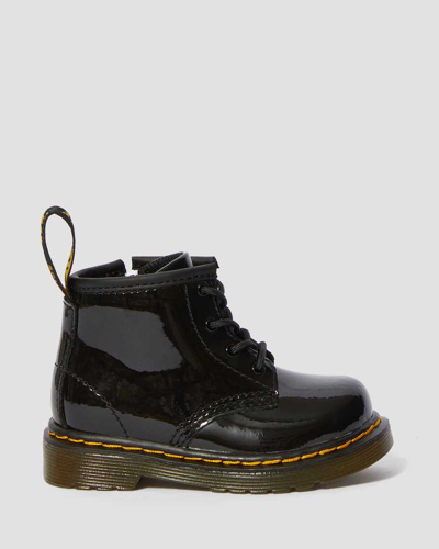 Dr. Martens' Infant 1460 Patent Leather Lace Up Boots In Black