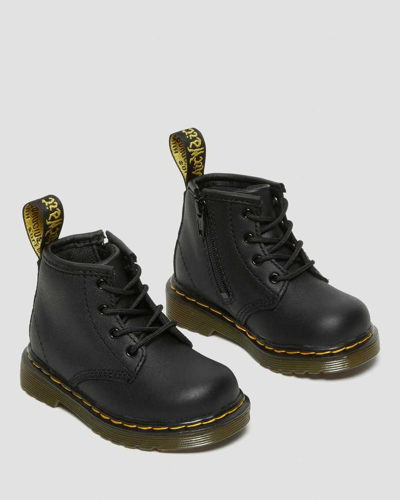 Dr. Martens' Infant 1460 Softy T Leather Lace Up Boots In Black
