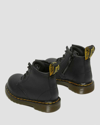 Dr. Martens' Infant 1460 Softy T Leather Lace Up Boots In Black