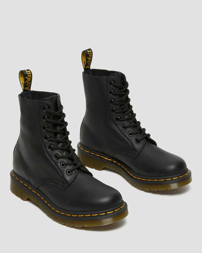 Shop Dr. Martens' 1460 Women's Pascal Virginia Leather Boots In Schwarz