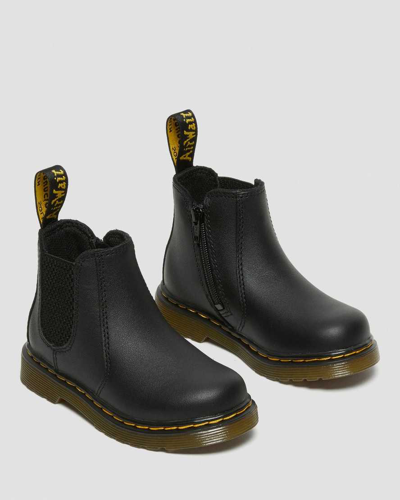 Shop Dr. Martens' Infant/toddler 2976 Softy T Leather Chelsea Boots In Schwarz